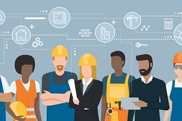 Industrial safety professionals at work