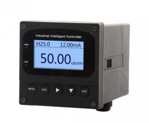 Modern wastewater treatment facility with monitoring instruments